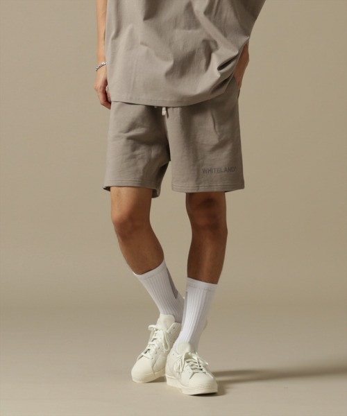 WHITELAND(ホワイトランド)の「【WEB&DEPOT限定】WHITELAND/ホワイトランド/OWL/LOGO SWT SHORTS/ロゴ スウェットショーツ(スウェットパンツ・メンズ・ブラック/ホワイト/カーキ・M/S/L)」の3枚目の写真