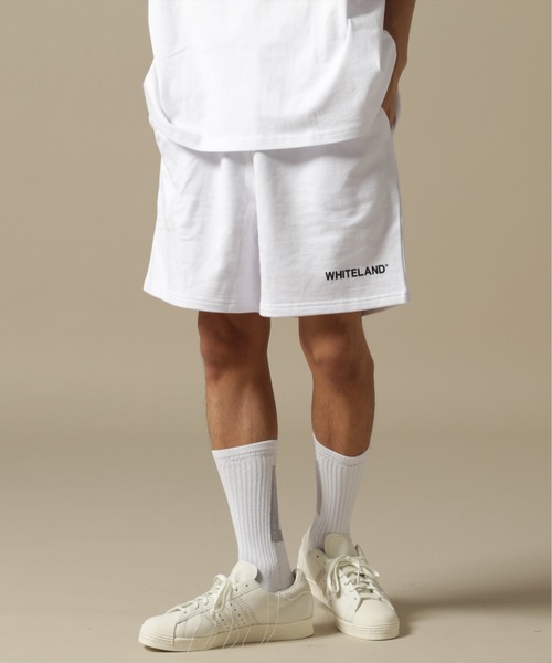 WHITELAND(ホワイトランド)の「【WEB&DEPOT限定】WHITELAND/ホワイトランド/OWL/LOGO SWT SHORTS/ロゴ スウェットショーツ(スウェットパンツ・メンズ・ブラック/ホワイト/カーキ・M/S/L)」の4枚目の写真