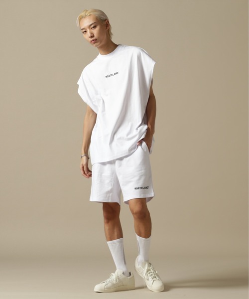 WHITELAND(ホワイトランド)の「【WEB&DEPOT限定】WHITELAND/ホワイトランド/OWL/LOGO SWT SHORTS/ロゴ スウェットショーツ(スウェットパンツ・メンズ・ブラック/ホワイト/カーキ・M/S/L)」の5枚目の写真