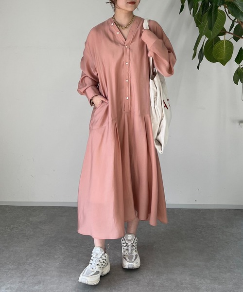 un dix cors（アンディコール）の「カラーレスワンピース（ワンピース・レディース・ブラック/オフホワイト/ピンク/チャコールグレー/ブルー・FREE）」の7枚目の写真