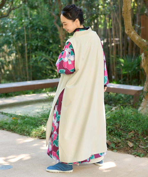 姫カジ花ワンピース カヤ（カヤ）の「【カヤ】花時 銘仙重ねワンピース（ワンピース