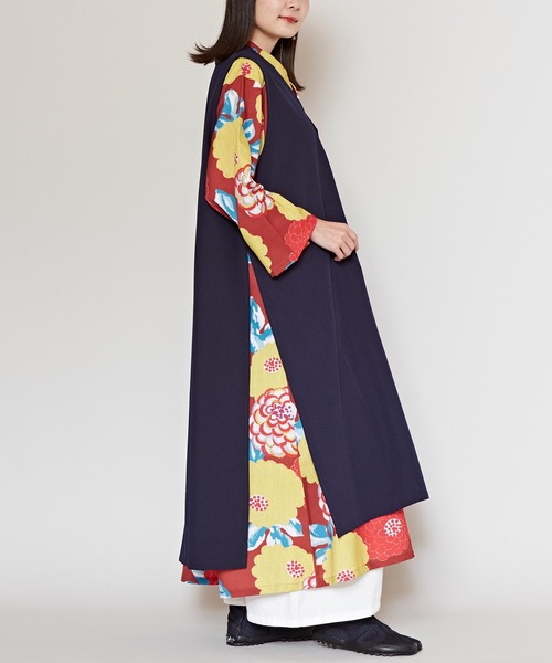 カヤ】花時 銘仙重ねワンピース（ワンピース）｜カヤ（カヤ）の