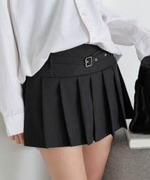 Chick | BELT PLEATS MINI SKIRT / ベルトプリーツミニスカート(スカート)