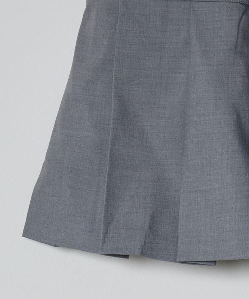 Chick（チック）の「BELT PLEATS MINI SKIRT / ベルトプリーツミニスカート（スカート・レディース・チャコールグレー/ブラック系その他/グレー系その他/ブラック/ライトグレー・M/S/XS）」の9枚目の写真