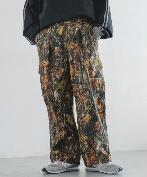 RAGEBLUE（レイジブルー）の「カモフラージュ柄/総柄ミリタリールーズカーゴパンツ/パラシュートパンツ（カーゴパンツ・メンズ・グレー系その他/ベージュ系その他/ブラウン系その他・MEDIUM/LARGE）」の12枚目の写真