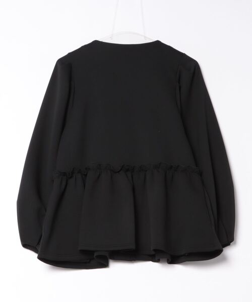 PICCIN（ピッチン）の「【WEB限定】スポンジリバーフリル切替えブルゾン（ブルゾン・レディース・オフホワイト/ブラック・M/L/S）」の3枚目の写真