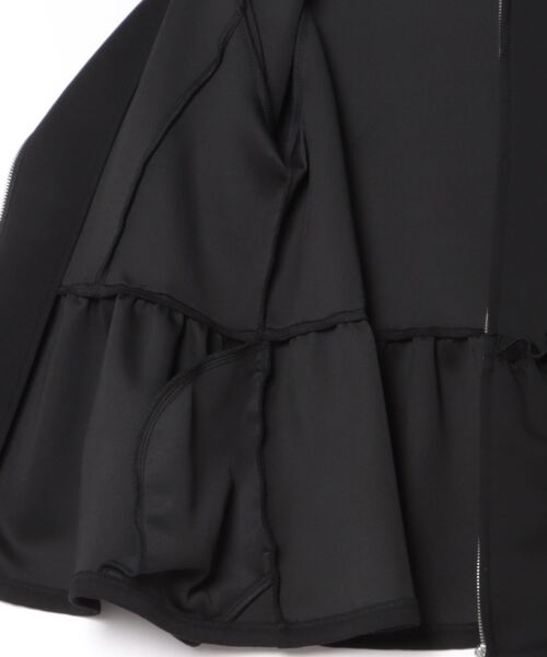 PICCIN（ピッチン）の「【WEB限定】スポンジリバーフリル切替えブルゾン（ブルゾン・レディース・オフホワイト/ブラック・M/L/S）」の4枚目の写真