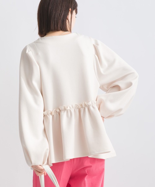 PICCIN（ピッチン）の「【WEB限定】スポンジリバーフリル切替えブルゾン（ブルゾン・レディース・オフホワイト/ブラック・M/L/S）」の7枚目の写真