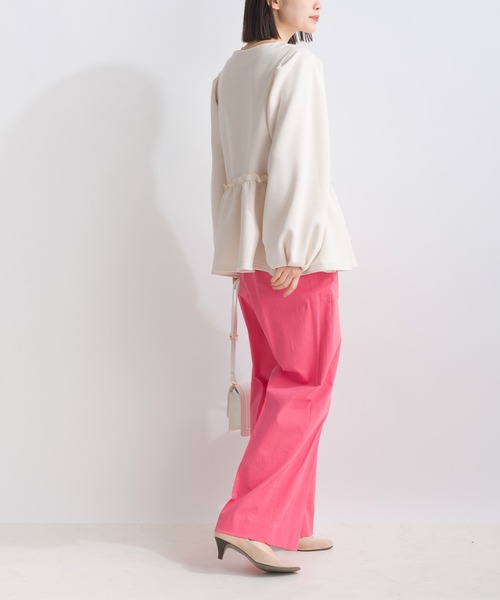 PICCIN（ピッチン）の「【WEB限定】スポンジリバーフリル切替えブルゾン（ブルゾン・レディース・オフホワイト/ブラック・M/L/S）」の10枚目の写真