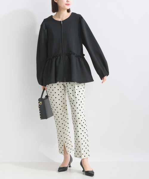 PICCIN（ピッチン）の「【WEB限定】スポンジリバーフリル切替えブルゾン（ブルゾン・レディース・オフホワイト/ブラック・M/L/S）」の16枚目の写真