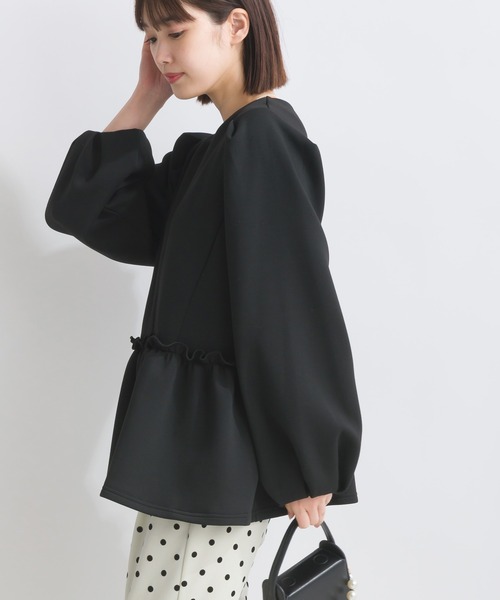 PICCIN（ピッチン）の「【WEB限定】スポンジリバーフリル切替えブルゾン（ブルゾン・レディース・オフホワイト/ブラック・M/L/S）」の13枚目の写真