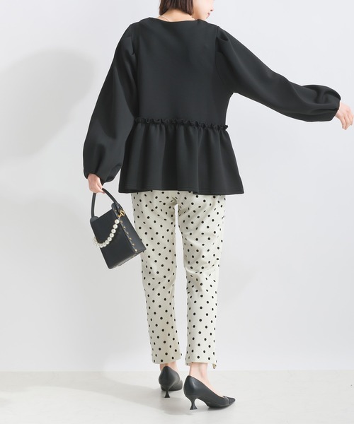 PICCIN（ピッチン）の「【WEB限定】スポンジリバーフリル切替えブルゾン（ブルゾン・レディース・オフホワイト/ブラック・M/L/S）」の18枚目の写真