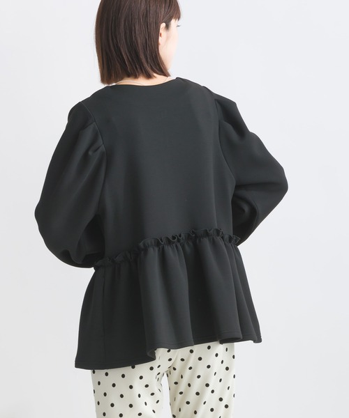 PICCIN（ピッチン）の「【WEB限定】スポンジリバーフリル切替えブルゾン（ブルゾン・レディース・オフホワイト/ブラック・M/L/S）」の14枚目の写真