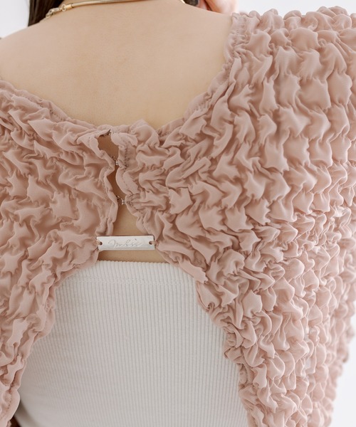 mline（エムライン）の「[mline]シャーリングプレートボレロ（シャツ/ブラウス・レディース・アイボリー/グリーン/ピンク/ブラック・FREE）」の11枚目の写真