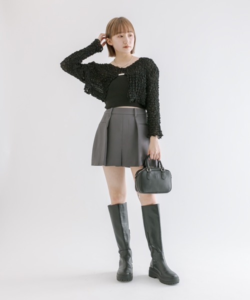 mline（エムライン）の「[mline]シャーリングプレートボレロ（シャツ/ブラウス・レディース・アイボリー/グリーン/ピンク/ブラック・FREE）」の17枚目の写真