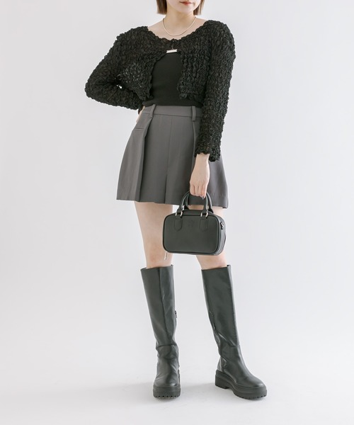 mline（エムライン）の「[mline]シャーリングプレートボレロ（シャツ/ブラウス・レディース・アイボリー/グリーン/ピンク/ブラック・FREE）」の16枚目の写真