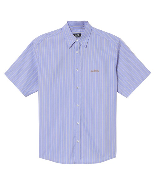 A.P.C Sサイズ シャツ インディゴ カラー 美品 美品 アーペーセー A.P.C ジャケット デニムジャケット ショート丈 ボタンフライ 無地 コットン アウター レディース M インディゴブルー