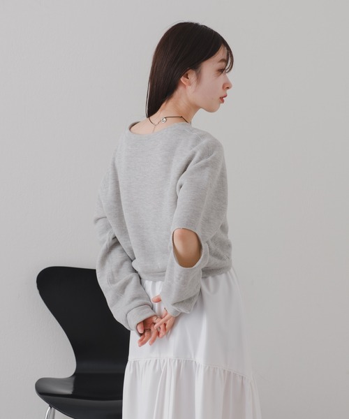 Kastane（カスタネ）の「【2024SSアイテム】カットアウト裏毛スウェット（スウェット・レディース・グレー/アイボリー・FREE）」の6枚目の写真