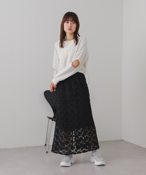 Kastane（カスタネ）の「【2024SSアイテム】カットアウト裏毛スウェット（スウェット・レディース・グレー/アイボリー・FREE）」の18枚目の写真