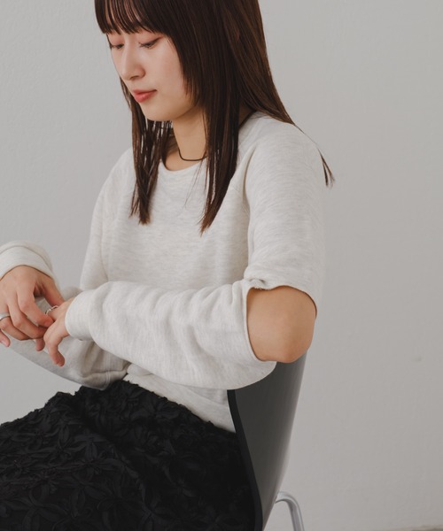 Kastane（カスタネ）の「【2024SSアイテム】カットアウト裏毛スウェット（スウェット・レディース・グレー/アイボリー・FREE）」の10枚目の写真