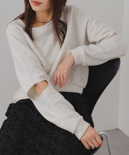 Kastane（カスタネ）の「【2024SSアイテム】カットアウト裏毛スウェット（スウェット・レディース・グレー/アイボリー・FREE）」の11枚目の写真