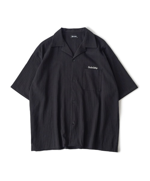 セール】OPEN COLLAR STRIPE SHIRT（シャツ/ブラウス