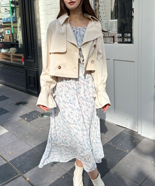 INGNI(イング)の「ショート丈トレンチコート(トレンチコート・レディース・ライトベージュ/ベージュ・M)」の16枚目の写真