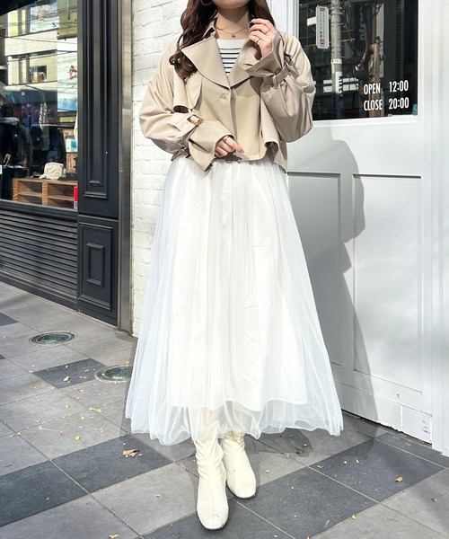 INGNI(イング)の「ショート丈トレンチコート(トレンチコート・レディース・ライトベージュ/ベージュ・M)」の11枚目の写真