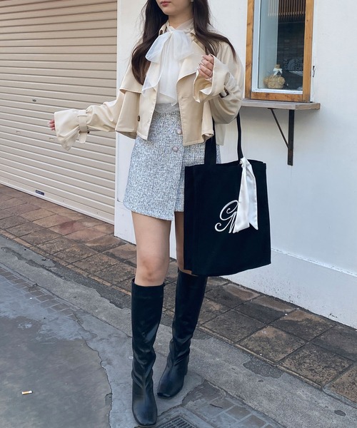 INGNI(イング)の「ショート丈トレンチコート(トレンチコート・レディース・ライトベージュ/ベージュ・M)」の15枚目の写真