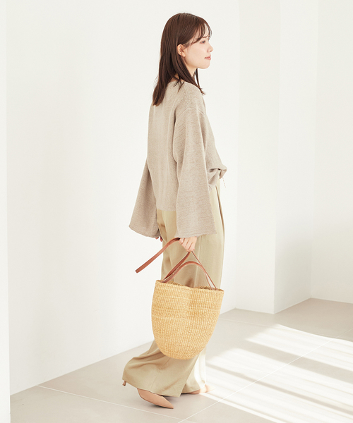 plage(プラージュ)の「テープヤーン ヨコアミボートネックニット(ニット/セーター・レディース・ブラック/ホワイト/ベージュ/ピンク・FREE)」の7枚目の写真