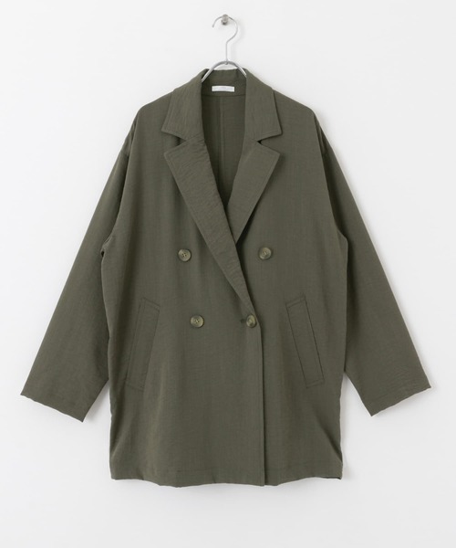 ITEMS URBANRESEARCH(アイテムズ アーバンリサーチ)の「リネンライクジャケット(テーラードジャケット・レディース・カーキ/ブラック・FREE)」の14枚目の写真