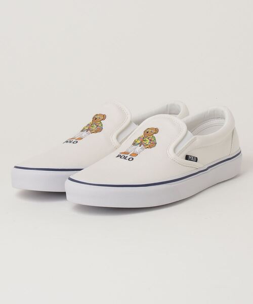 POLO RALPH LAUREN(ポロ ラルフ ローレン)の「Keaton Polo ベア スリップオン スニーカー(スリッポン・メンズ・ナチュラル・9.5D/9D/8.5D/8D/7.5D/7D/6D/5D/4D/10.5D/10D)」の4枚目の写真