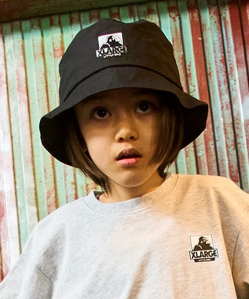 XLARGE KIDS（エクストララージキッズ）の「ボックスゴリラハット（ハット・キッズ・ブラック/ホワイト/ベージュ・XS(48-52)/S(52-56)）」の2枚目の写真