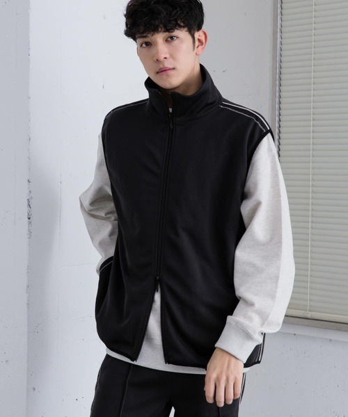 SENSE OF PLACE by URBAN RESEARCH(センスオブプレイスバイアーバンリサーチ)の「トラックジャージラインベスト(ベスト・メンズ・ブラック/ブラウン・MEDIUM/LARGE)」の6枚目の写真