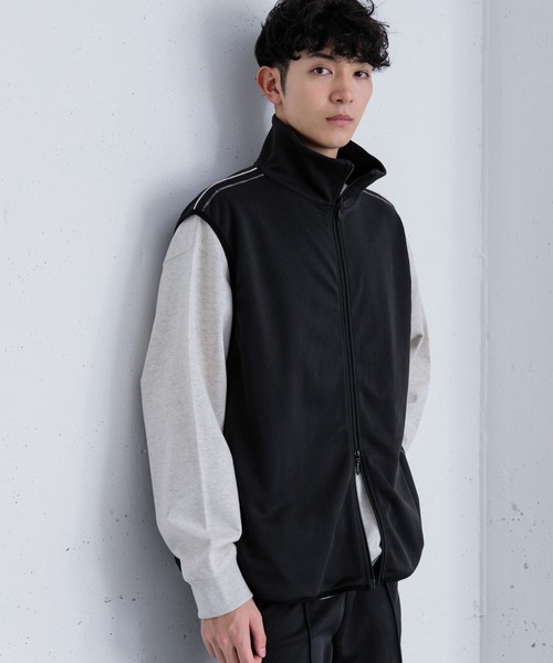 SENSE OF PLACE by URBAN RESEARCH(センスオブプレイスバイアーバンリサーチ)の「トラックジャージラインベスト(ベスト・メンズ・ブラック/ブラウン・MEDIUM/LARGE)」の7枚目の写真