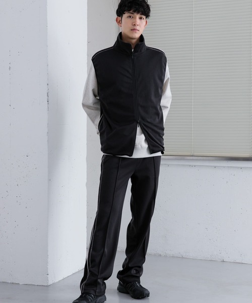 SENSE OF PLACE by URBAN RESEARCH(センスオブプレイスバイアーバンリサーチ)の「トラックジャージラインベスト(ベスト・メンズ・ブラック/ブラウン・MEDIUM/LARGE)」の9枚目の写真