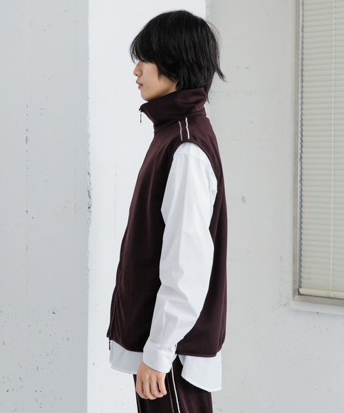 SENSE OF PLACE by URBAN RESEARCH(センスオブプレイスバイアーバンリサーチ)の「トラックジャージラインベスト(ベスト・メンズ・ブラック/ブラウン・MEDIUM/LARGE)」の21枚目の写真