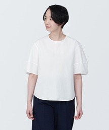 婦人　涼感　ブロード　半袖ブラウス