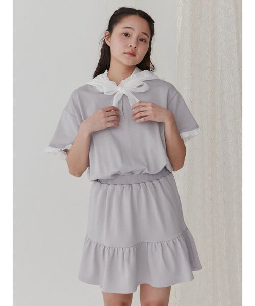 merry jenny（メリージェニー）の「リボンフードミニワンピース（ワンピース・レディース・ラベンダー/ブルー/オフホワイト・FREE）」の21枚目の写真