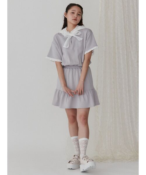 merry jenny（メリージェニー）の「リボンフードミニワンピース（ワンピース・レディース・ラベンダー/ブルー/オフホワイト・FREE）」の16枚目の写真