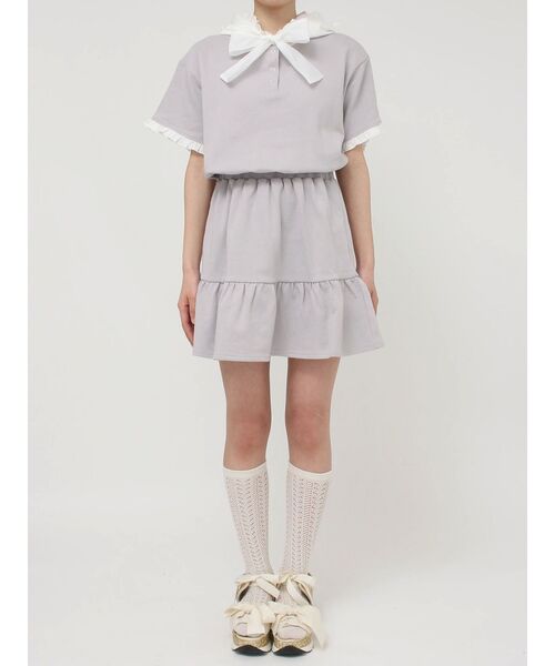 merry jenny（メリージェニー）の「リボンフードミニワンピース（ワンピース・レディース・ラベンダー/ブルー/オフホワイト・FREE）」の13枚目の写真