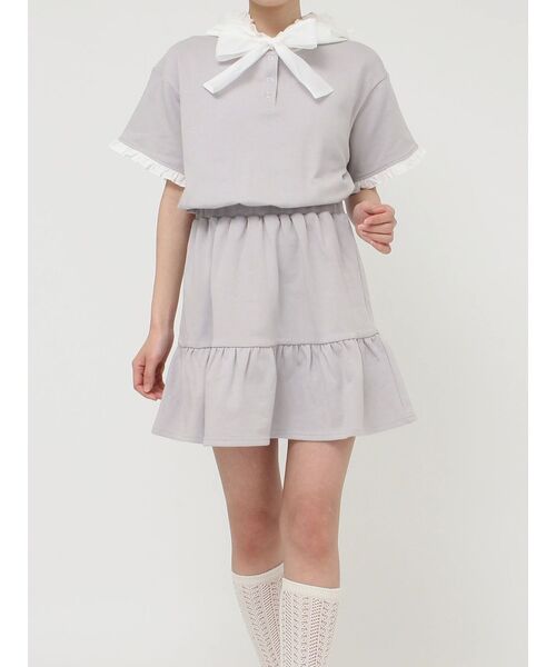 merry jenny（メリージェニー）の「リボンフードミニワンピース（ワンピース・レディース・ラベンダー/ブルー/オフホワイト・FREE）」の8枚目の写真