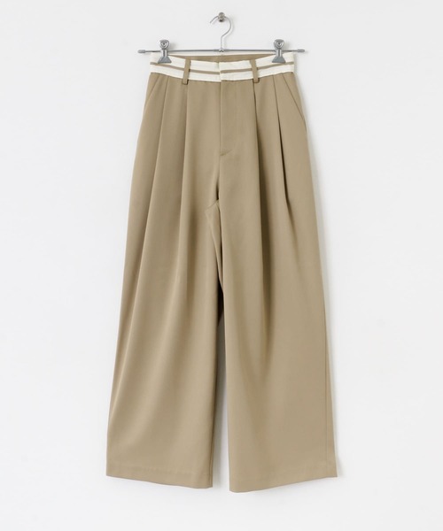 SENSE OF PLACE by URBAN RESEARCH（センスオブプレイスバイアーバンリサーチ）の「マーベルトデザインワイドパンツ（その他パンツ・レディース・ブラック/カーキ/ベージュ・SMALL/MEDIUM）」の13枚目の写真