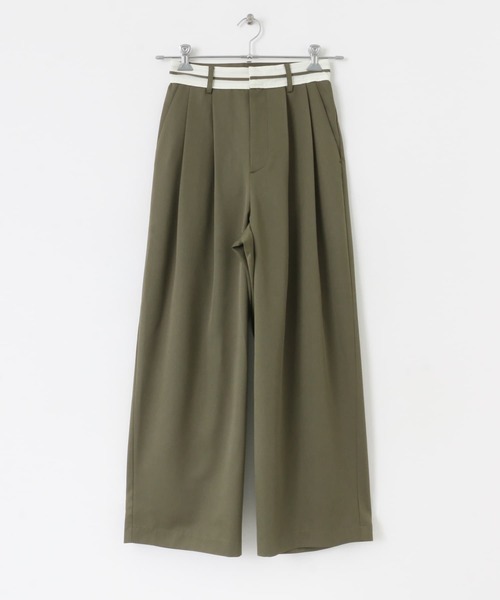 SENSE OF PLACE by URBAN RESEARCH（センスオブプレイスバイアーバンリサーチ）の「マーベルトデザインワイドパンツ（その他パンツ・レディース・ブラック/カーキ/ベージュ・SMALL/MEDIUM）」の15枚目の写真