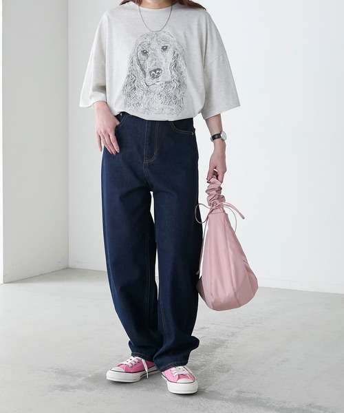 BONLECILL(ボンルシール)の「DOGプリントTEE(Tシャツ/カットソー・レディース・ブラック/オフホワイト/オートミール・FREE)」の15枚目の写真