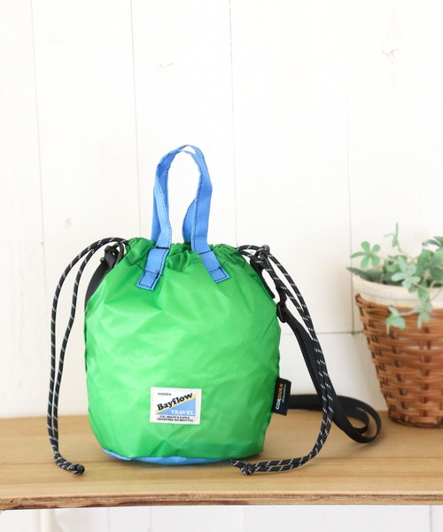 COBMASTER（コブマスター）の「【Cobmaster（コブマスター）×BAYFLOW】[軽量!!]巾着ポーチ（ショルダーバッグ・レディース・ホワイト/ブラック/グリーン/ブラウン/ピンク・0）」の4枚目の写真