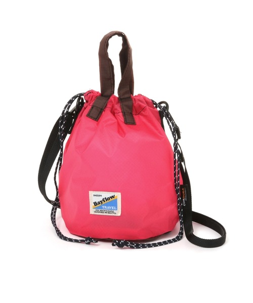 COBMASTER（コブマスター）の「【Cobmaster（コブマスター）×BAYFLOW】[軽量!!]巾着ポーチ（ショルダーバッグ・レディース・ホワイト/ブラック/グリーン/ブラウン/ピンク・0）」の8枚目の写真