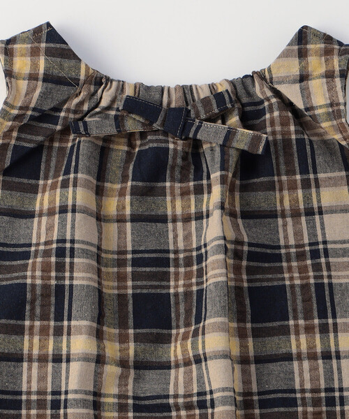 COMME CA ISM（コムサイズム）の「2WAYサッカーチェックワンピース（ワンピース・キッズ・ターコイズブルー/ベージュ・100cm/110cm/120cm/130cm/140cm/150cm）」の7枚目の写真