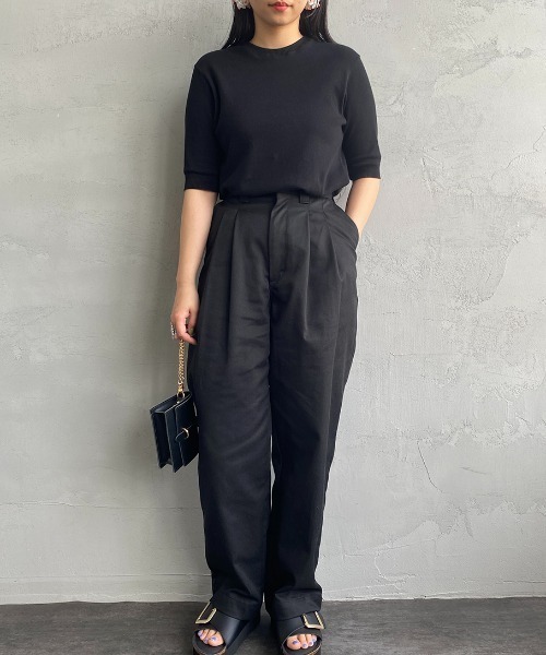 gicipi（ジチピ）の「[GICIPI/ジチピ] ARGENTO ショートスリーブニットソー（ニット/セーター・レディース・ブラック/ホワイト/キャメル・1）」の14枚目の写真