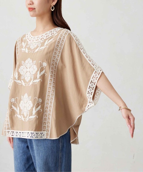 Chez toi(シェトワ)の「ボタニカル刺繍ドルマンプルオーバー(シャツ/ブラウス・レディース・ベージュ/チャコールグレー/ライトベージュ・FREE)」の13枚目の写真